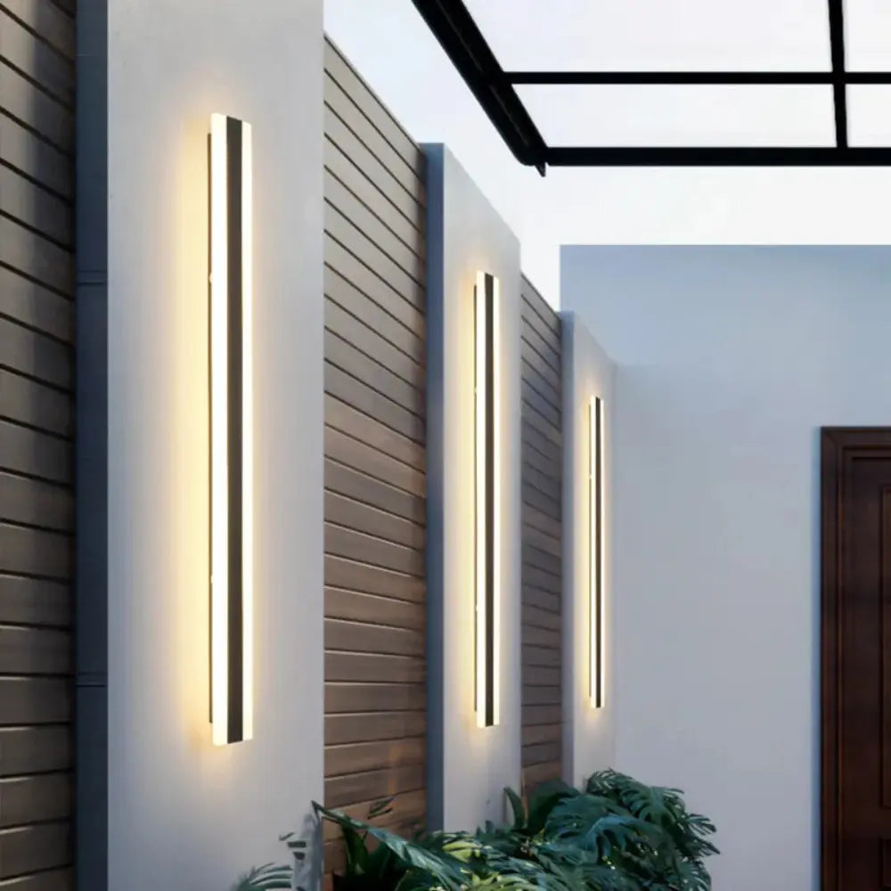 Modern Outdoor Wall Light  Black LED Weather-Resistant Design - Product example