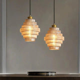 Art Deco Pendant Light  Tiered Glass Crystal Design - Product detail 5