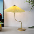 Modern Table Lamp  Pleated Umbrella Shade With Brass Stand - Product detail 6