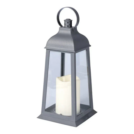 Outdoor LED Lanterns  Glass Panel Flickering Flame Design - Product showcase