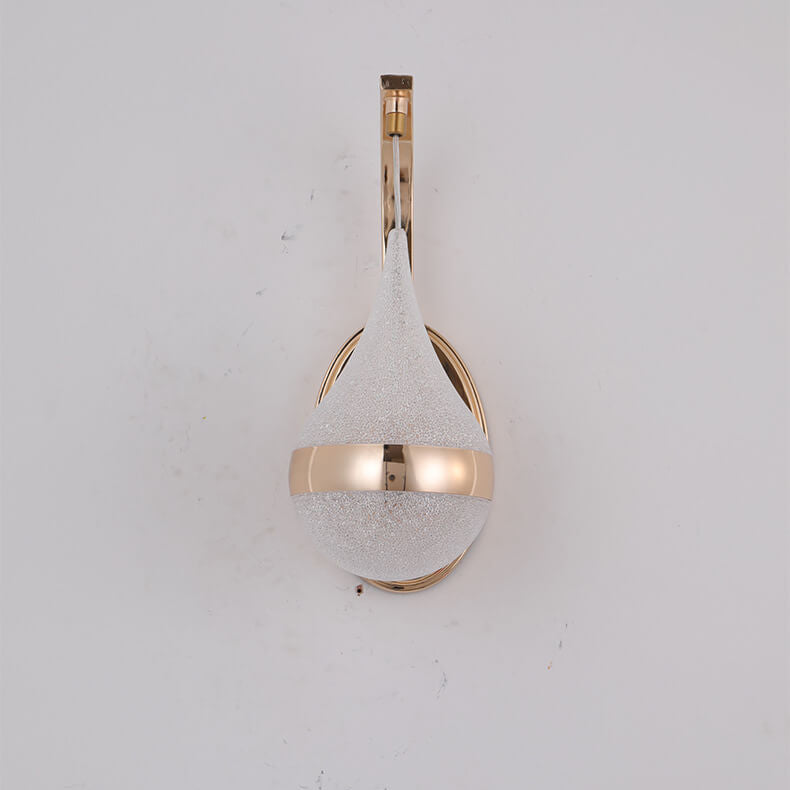 Modern LED Wall Sconce  Teardrop Glass Gold Trim - Product example