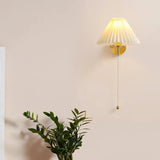 Classic Wall Sconce  Pleated Shade With Pull Chain - Product example