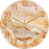 Modern Wall Clock  Neon Numbers Blue Marble Design - Product example