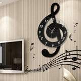 Musical Wall Clock  G-Clef Design With Numbers - Product example