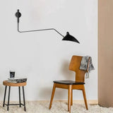 Modern Wall Light  Adjustable Arm Black Metal Sconce - Detailed view