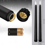 LED Black Taper Candles  Flameless Gothic Dining Decor - Product detail 6