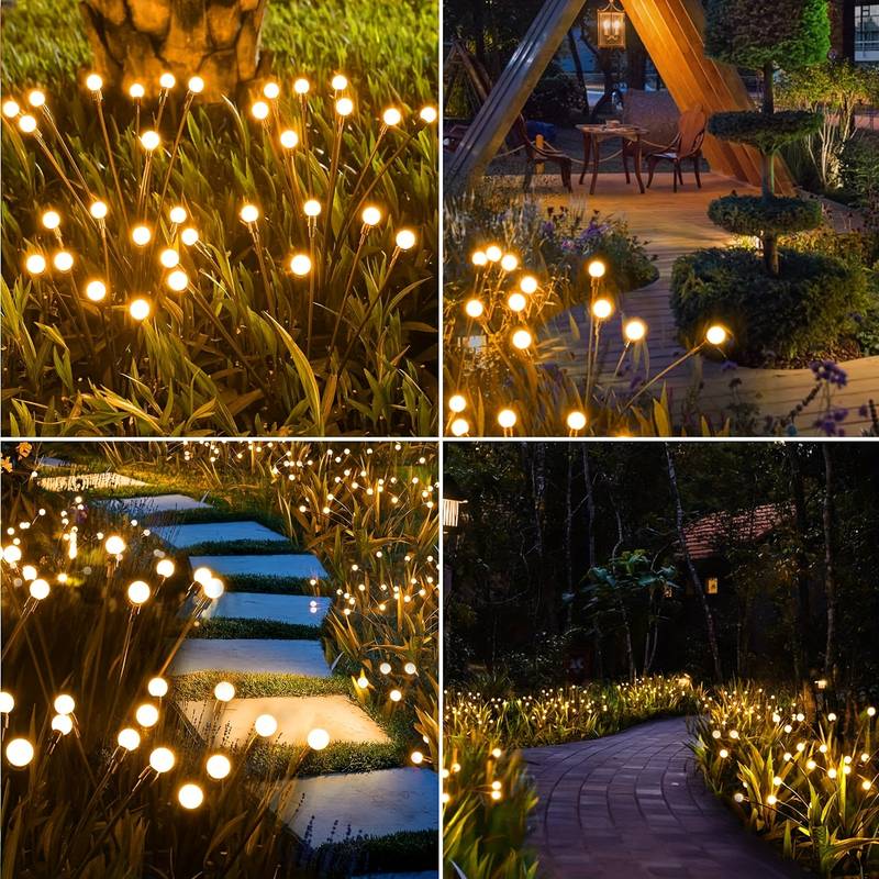 Solar Garden String Lights  Glowing Orb Branch Design - Product example
