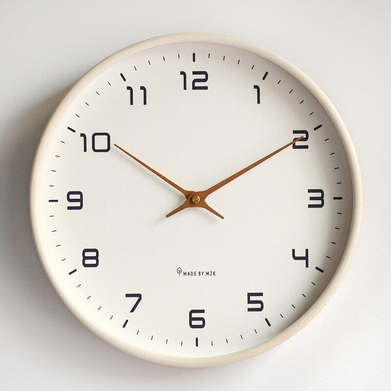 Minimalist Wall Clock  Natural Wood Frame Design - Product detail 5