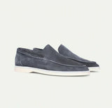 Classic Mens Suede Loafers  Dove Grey Slip-On Design - Product detail 4