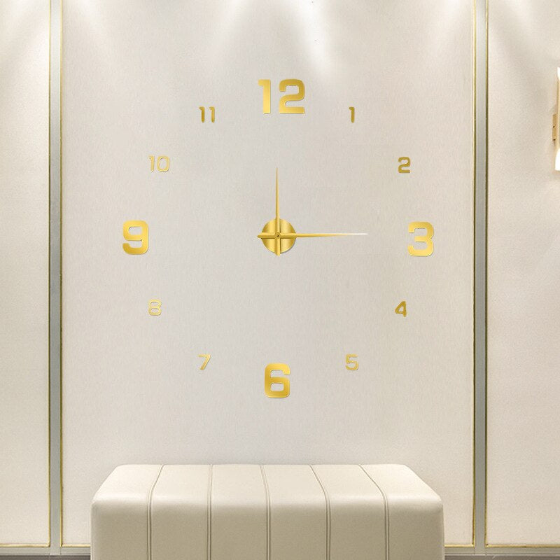 Modern Wall Clock  3D Floating Numbers Design - Product detail 4