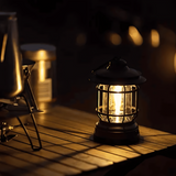 Vintage Outdoor Lantern  Black Metal LED Garden Light - Product example