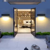 Modern Outdoor Wall Light  Black LED Garden Sconce - Detailed view