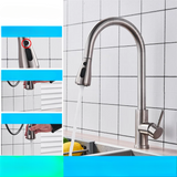Modern Pull Down Kitchen Faucet  Brushed Nickel Flexible Spout - Product detail 7