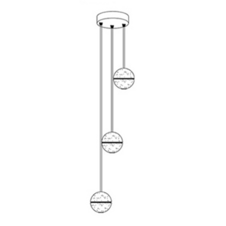 Modern Crystal Pendant Light  Seeded Glass Sphere Cluster - Product detail 31