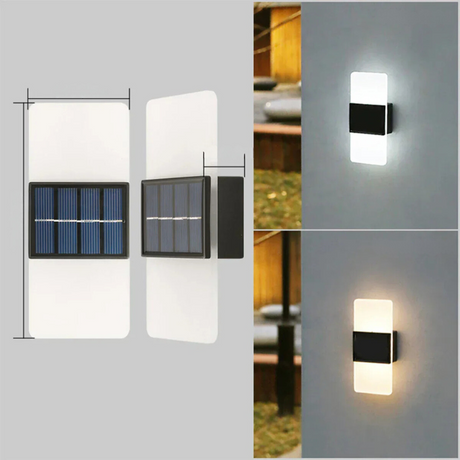 Solar Wall Light  Dual LED Outdoor Sconce - Product detail 5