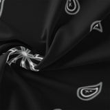 Mandala Cotton Bedding Set  Black Paisley Pattern Design - Detailed view