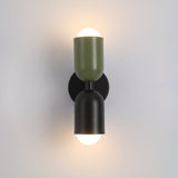 Modern Wall Sconce  Dual Capsule Design in Coral and Cream - Product detail 5