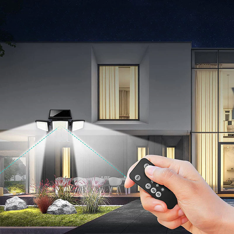 Solar Security Light  3-Head Motion Sensor LED System - Product example