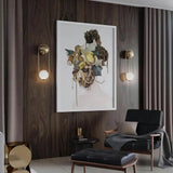 Modern Wall Sconce  Geometric Brass Frame - Product detail 5