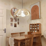 Floral Pendant Light  Natural Rattan Petal Design - Product example
