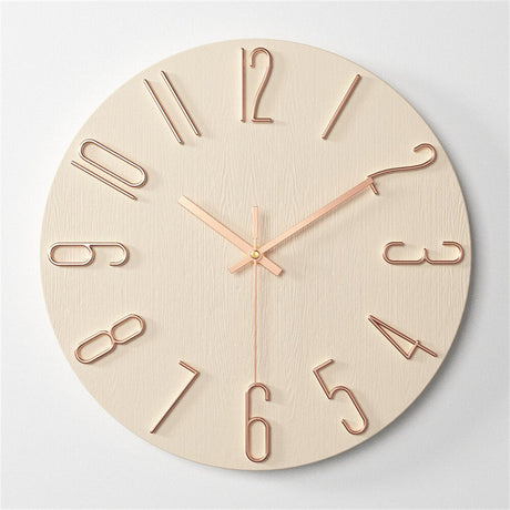 Modern Wall Clock  Blue Face Gold Numbers - Product detail 8