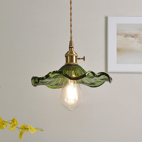 Floral Glass Pendant Light  Wavy Petal Design - Product detail 16