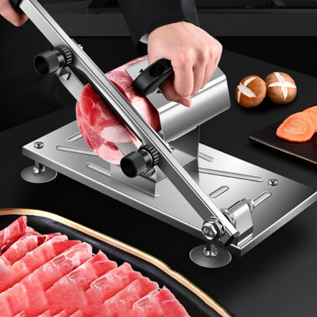 Professional Meat Slicer  Stainless Steel Manual Cutter - Detailed view