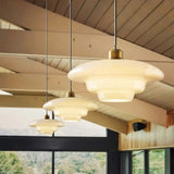 Art Deco Pendant Light  Layered Glass Shade Design - Product example