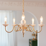 Classic Chandelier Light  Brass White Glass Design - Product detail 5