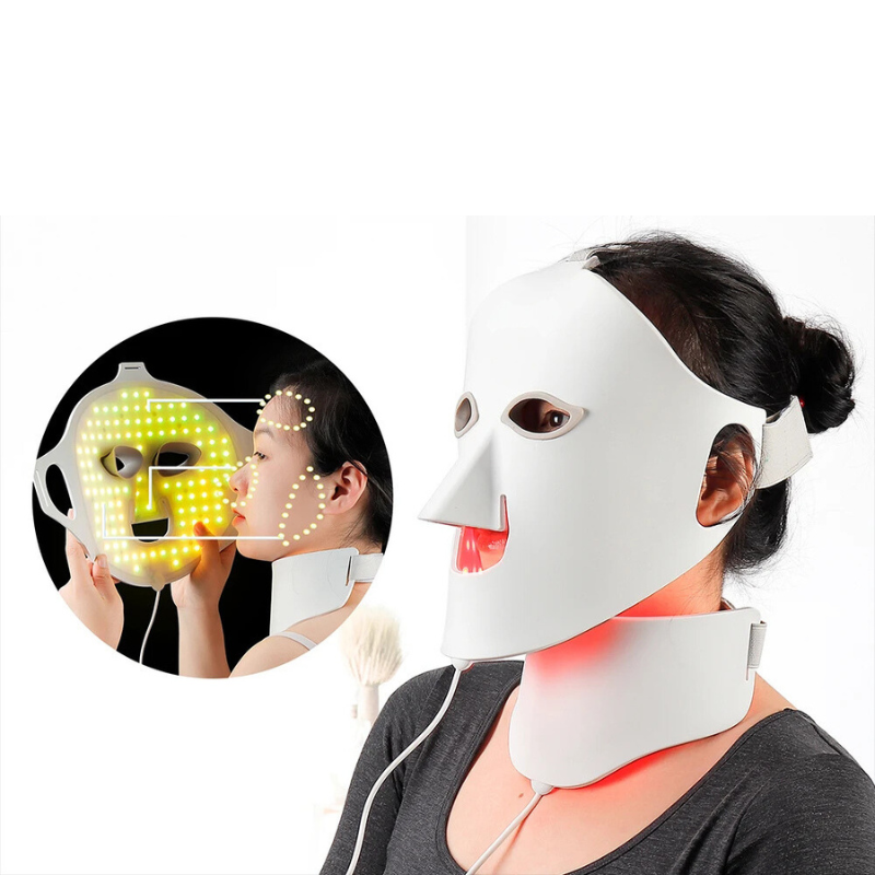 LED Light Therapy Mask  Full Face  Neck Treatment System - Product showcase