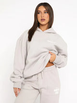 Womens Lounge Set  Pink Cotton Blend Hoodie and Joggers - Product detail 6