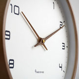 Minimalist Wall Clock  Natural Wood Frame Design - Product example