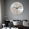 Modern Wall Clock  Brushed Stainless Steel Design - Product showcase