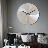Modern Wall Clock  Brushed Stainless Steel Design - Product showcase