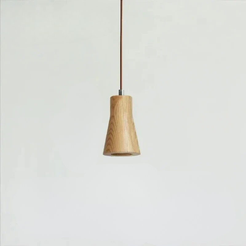 Scandinavian Pendant Light  Natural Wood Cylinder Design - Product detail 10