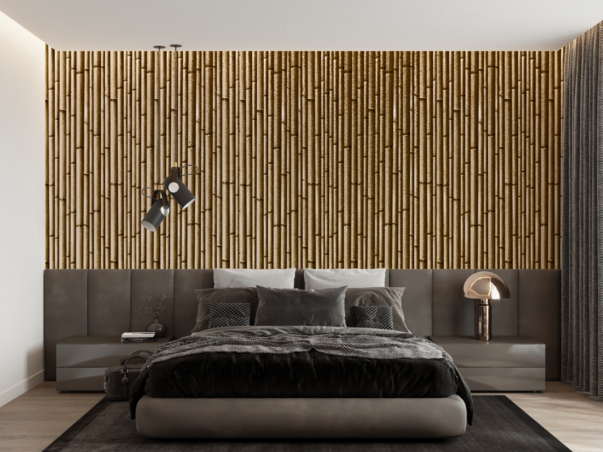 Bamboo Mural Wallpaper | Natural Vertical Pattern Design