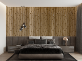 Bamboo Mural Wallpaper | Natural Vertical Pattern Design