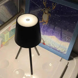 Modern Tripod Table Lamp  Matte Black Metal Design - Product example