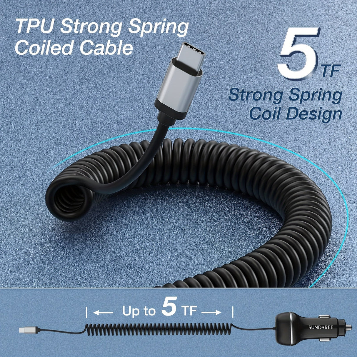 Fast Car Charger  51W USB-C Multi-Port QC 30 Technology - Product detail 5