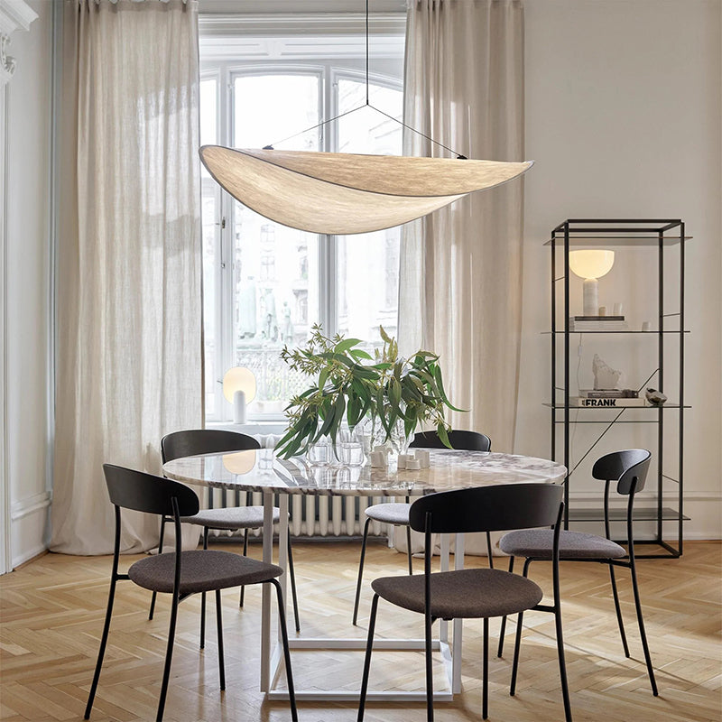 Modern LED Pendant Light  Sculptural Wave Design - Detailed view