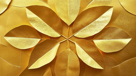 Golden Leaves Art Deco design file showing intricate 3D pattern and metallic details