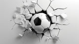 Design file of 3D Football Wallpaper showing detailed breaking wall pattern and soccer ball