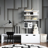 Modern 3D wall mural creating visual interest in an entrance hallway with modern furnishings