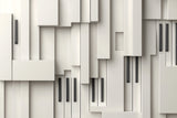 Geometric 3D panel design file showing detailed pattern and neutral color palette