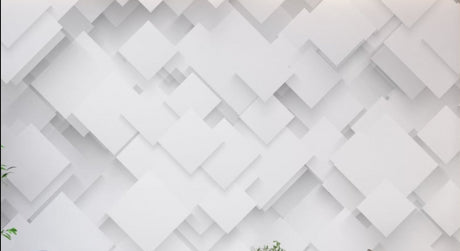 3D geometric wallpaper design file showing detailed white squares pattern and shadow effects