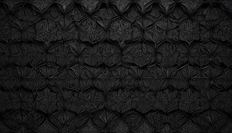 Black geometric pattern design file showing intricate 3D hexagonal details