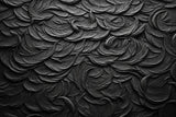 Design file showing intricate black feather pattern with 3D relief details