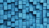 Blue geometric cube pattern design file showing precise 3D effect details