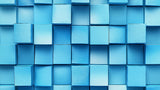 Blue geometric cube wallpaper design file showing intricate 3D pattern and color variations