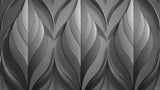 Design file of modern grey geometric leaves pattern showing detailed 3D effect